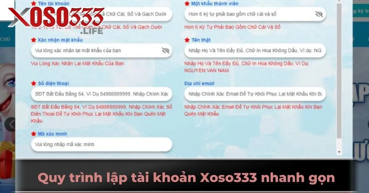 Quy trình lập tài khoản Xoso333 nhanh gọn